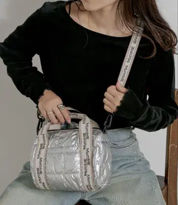 CIAOPANIC TYPY 자카드 테이프 퀼팅 미니 보스턴 숄더백
