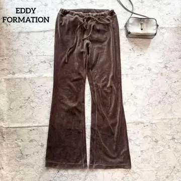 [ EDDY FORMATION ] 벨로아 플레어 팬츠 벨트 포켓 y2k