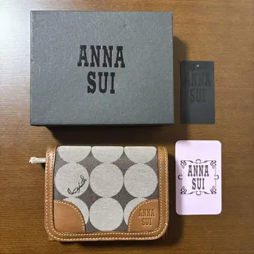 새 제품 미사용 ANNA SUI 도트 패턴 두겹 지갑