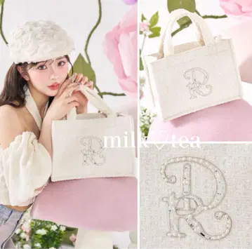 새 제품 미개봉  화이트 DR 비쥬 미니 토트 백