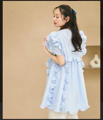 코코딜 프릴 튜닉