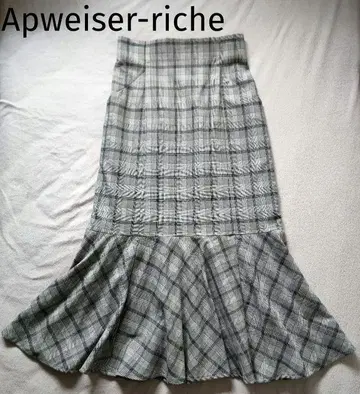 Apweiser-riche 아푸와이저 리셰 체크 무늬 머메이드 스커트 2