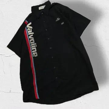 멕시코산 Uni Weave 작업셔츠 Valvoline 세로 로고 검정