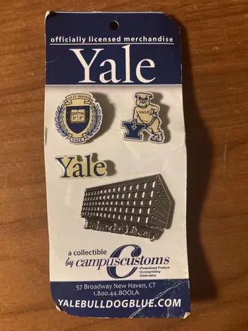 YALE 대학 핀 배지