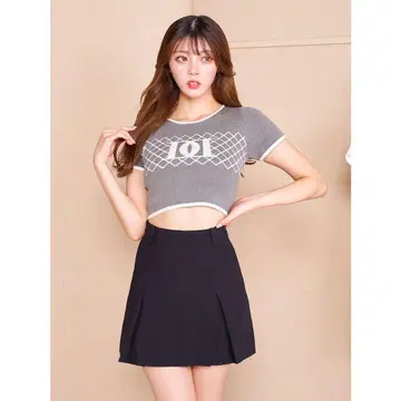 DD 다이아 니트 탑 (그레이)