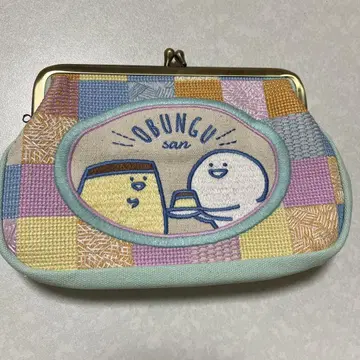 오문구와 함께 다다미 자수 가마구치 파우치 푸딩