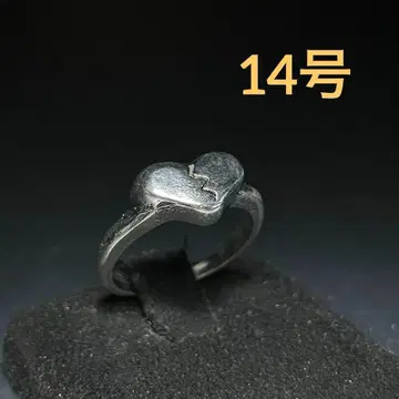 빈티지 패션 링 실버 14호 하트 모양 디자인
