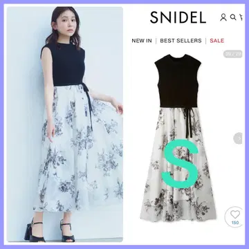 완판 색상 택 포함 새상품 SNIDEL 스나이델 도킹 원피스