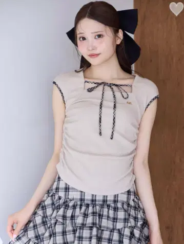 AnMILLE 파이핑 리본 리브 TP 베이지