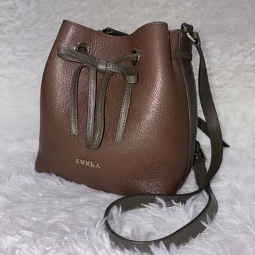 FURLA 코스탄자 끈 가방 가죽 숄더백 투톤 컬러