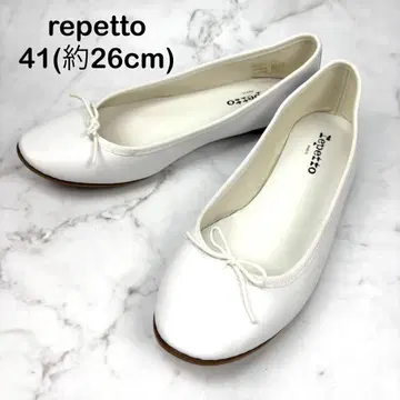 [ 새상품급 ] repetto 레페토 41 산드리옹 화이트 가죽 펌프스