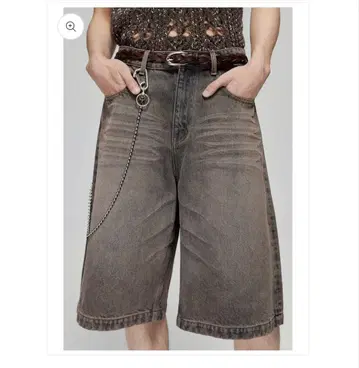 SIMPLE PROJECT WASHED DENIM SHORTS