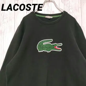 LACOSTE 라코스테 맨투맨 자수 로고 빅 로고 블랙 XL