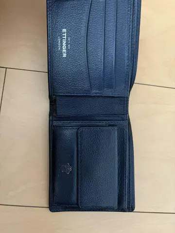 ETTINGER 네이비 두겹 지갑