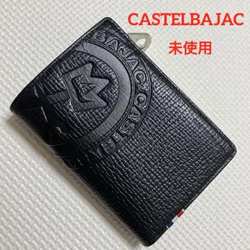 미사용 CASTELBAJAC 카바잭 가죽 두겹 지갑 블랙