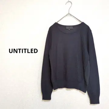 UNTITLED 무명 장팔 니트 라메 장식 검정 투명감 있음