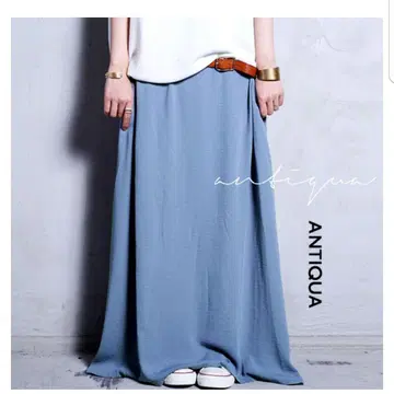 antiqua 안티카 라이트 블루 롱 스커트