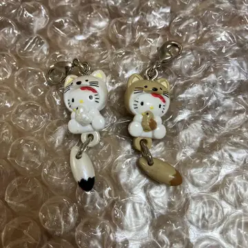 지역 한정 키티 - 오코조와 레이조 - 지퍼 마스코트 2색 세트