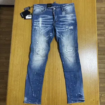 새상품 DSQUARED2 데미지 가공 슬림 핏 데님 팬츠 50