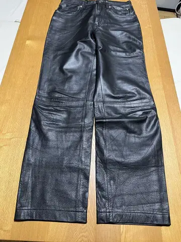 Harley Davidson 블랙 가죽 팬츠 사이즈 28