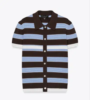ZARA 스트라이프 니트 폴로 톱