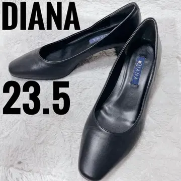 DIANA 블랙 펌프스 하이힐 일본제 23.5cm 천연 가죽