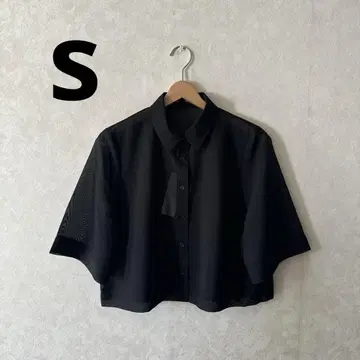 GU 지유 여성용 시어 셔츠(5부 소매) Q S 사이즈