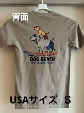 크레이지 셔츠 티셔츠 DOG BEACH KONA 커피 염색