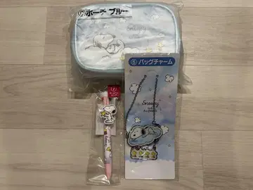 스누피 제일복권 파우치 볼펜 백참