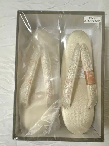 미사용 새상품 꽃무늬 하나오 조리 23.5-24.5cm