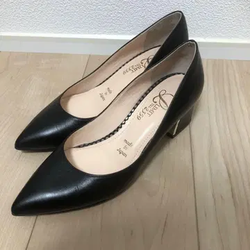 본가죽 펌프스 21.5cm 블랙 일본제
