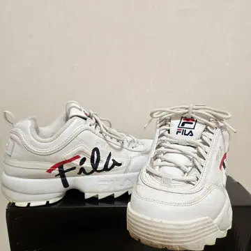 24.5 FILA DISRUPTOR2 통굽 스니커즈 화이트
