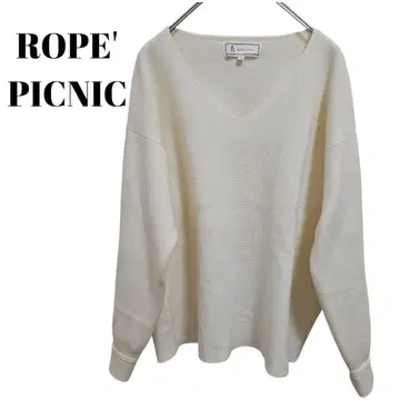 ROPE' PICNIC 로페픽닉 V넥 니트 화이트 편안한 핏