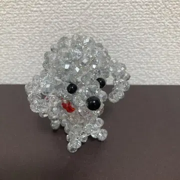 푸들 반짝반짝 참 장식 크리스탈