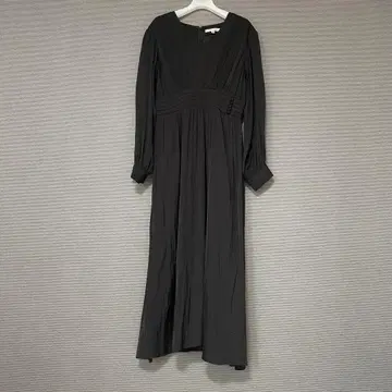 마우지 MOUSSY 플리츠 롱 원피스 블랙 S