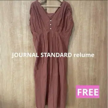 JOURNAL STANDARD relume 반팔 롱 원피스 V넥