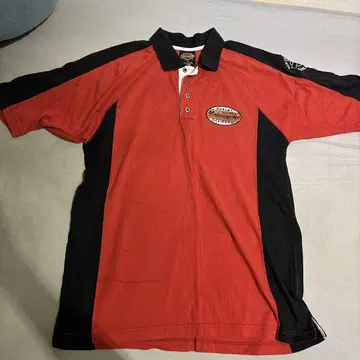 Harley Davidson 피케 셔츠 M 사이즈 레드/블랙