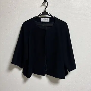 ADORE 블랙 노카라 자켓