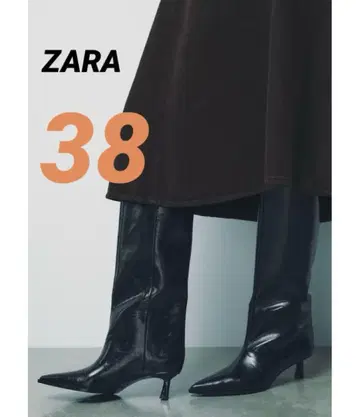 ZARA 키튼 힐 부츠  롱 부츠