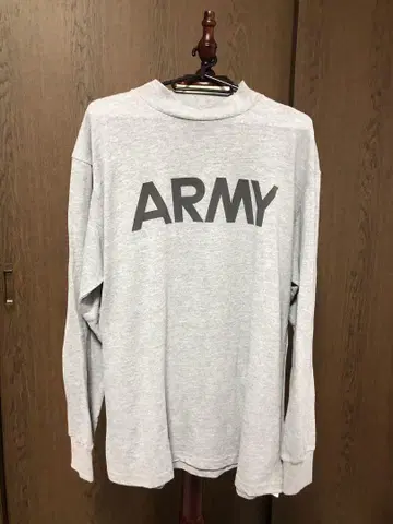 ARMY 로고 장소매 티셔츠 M 사이즈 그레이
