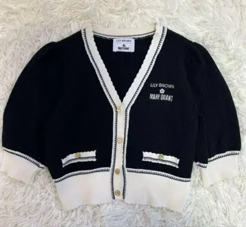 LILYBROWN MARY QUANT 투톤 카디건 리리 브라운