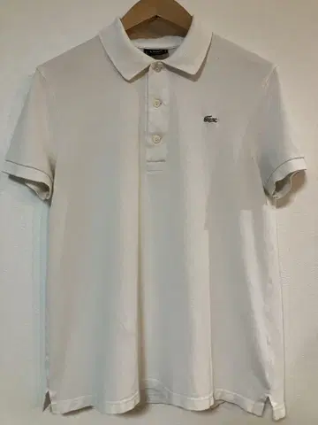 [새상품급] LACOSTE 화이트 피케 셔츠 반팔 사이즈 2