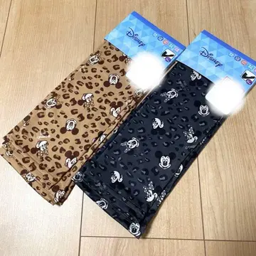 미키 미니 레오파드 무늬 2종 세트 접촉 냉감 55cm 택 포함 새상품