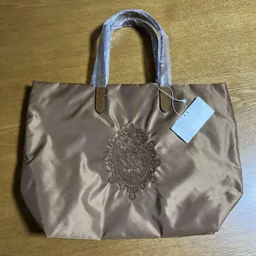 AMACA 브라운 나일론 플랩 토트백