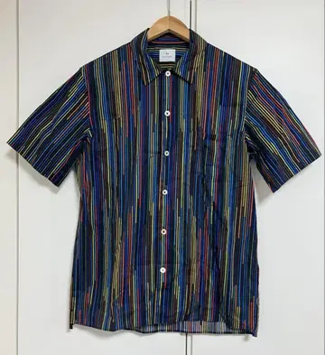 PS Paul Smith 폴스미스의 멀티 컬러 반팔 스트라이프 셔츠