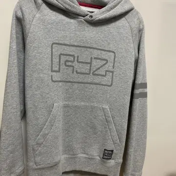 RYZ 후드 달린 회색 스웨터