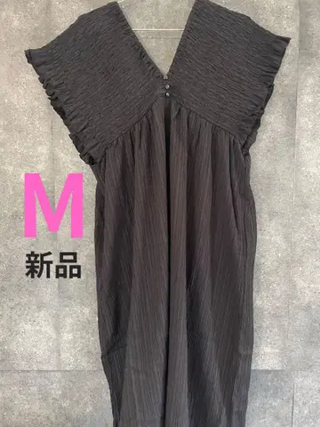 [새상품] 시마무라 셔링 원피스 M 사이즈 블랙