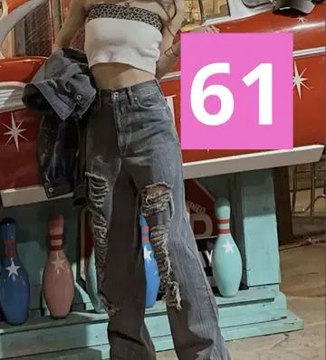 데님 와이드 팬츠 61 shoko 아베일