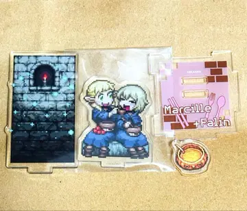 던전 식사 애니메이션 픽셀 아트 마르실 & 파린 아크스타 닷 그림