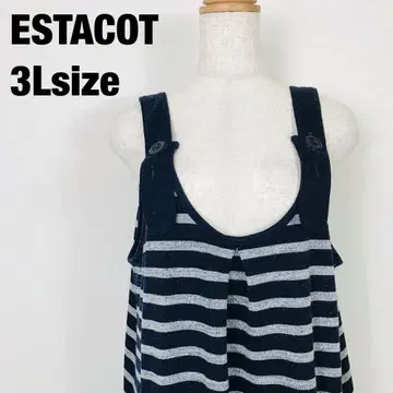 ESTACOT 에스타 스트라이프 패턴 노스 튜닉 C5